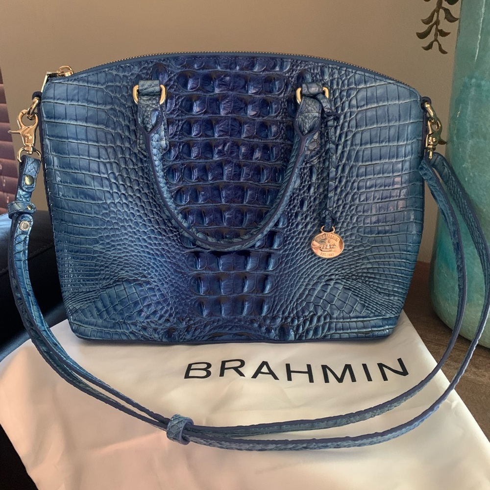 Brahmin large satchel tote bag